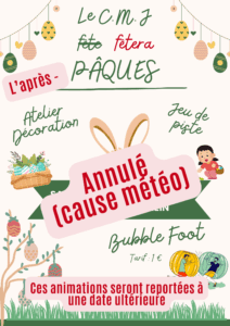 Le CJM fête Pâques – ANNULÉ