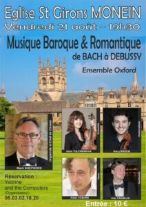 Concert musique Baroque & Romantique de BACH à DEBUSSY
