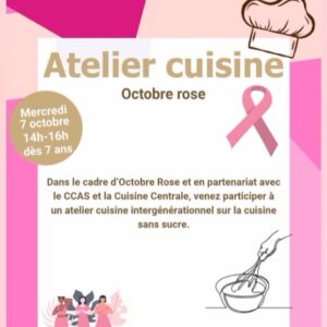 Octobre rose > Atelier cuisine